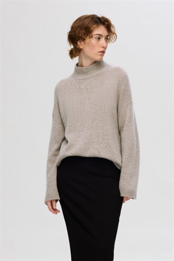 Sille LS Knit high neck, Irish cream